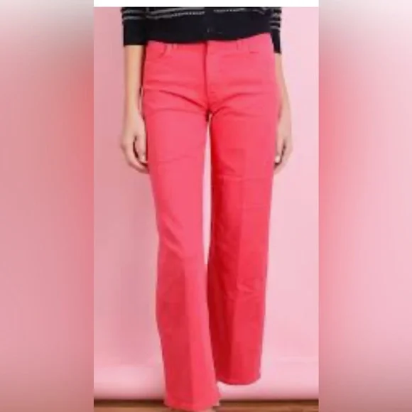 MOTHER The Mid Rise Maven Flood in Play Date. Vibrant Pink Denim. So cute 💗💗💗💗 - Picture 2 of 10